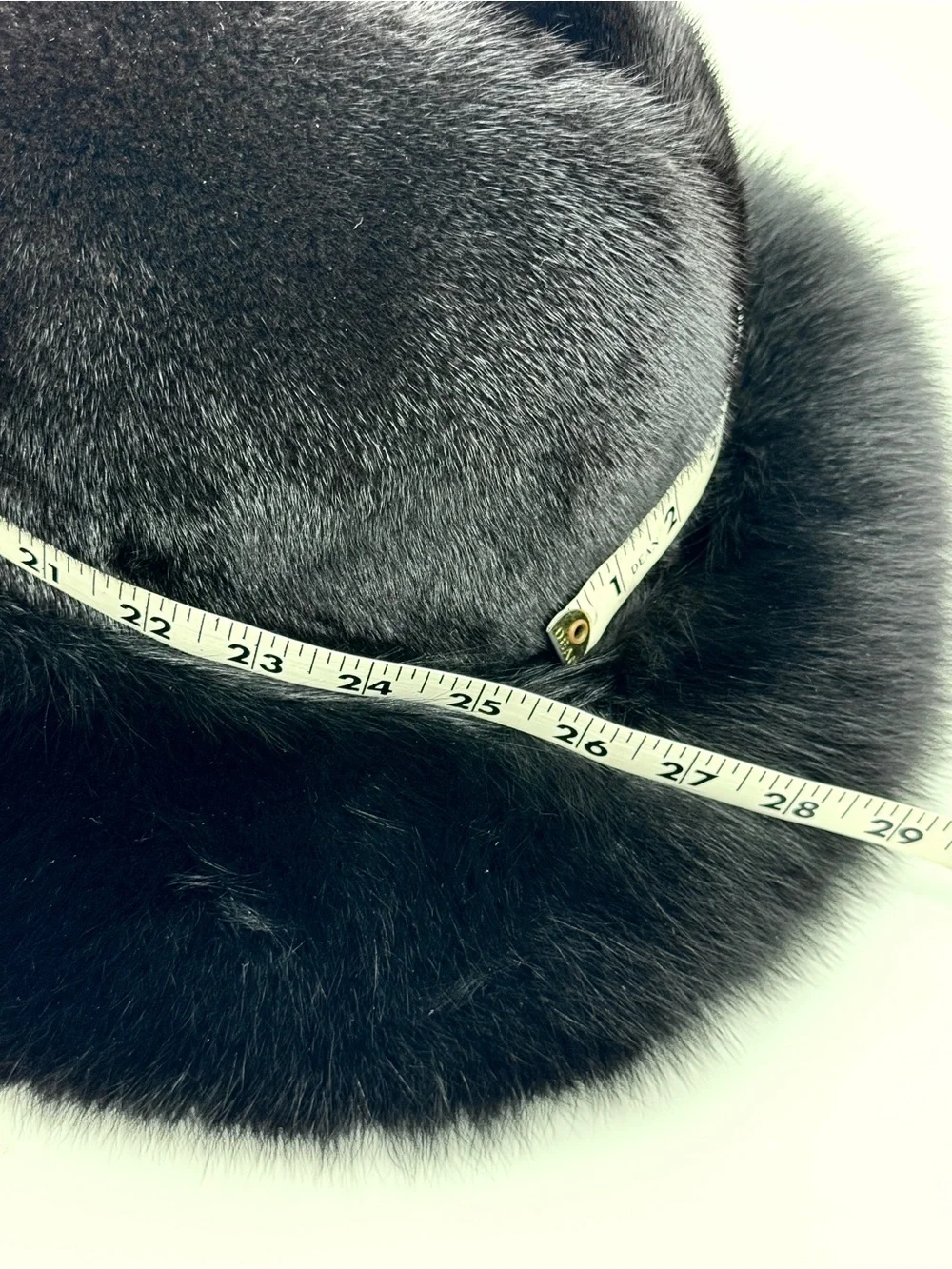 Estate vintage Black mink and fox fur hat